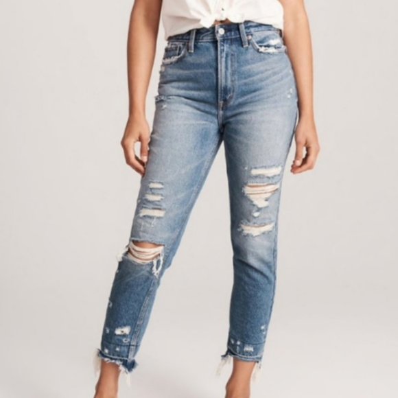 Abercrombie & Fitch Denim - Abercrombie Annie High Rise Girlfriend Jeans